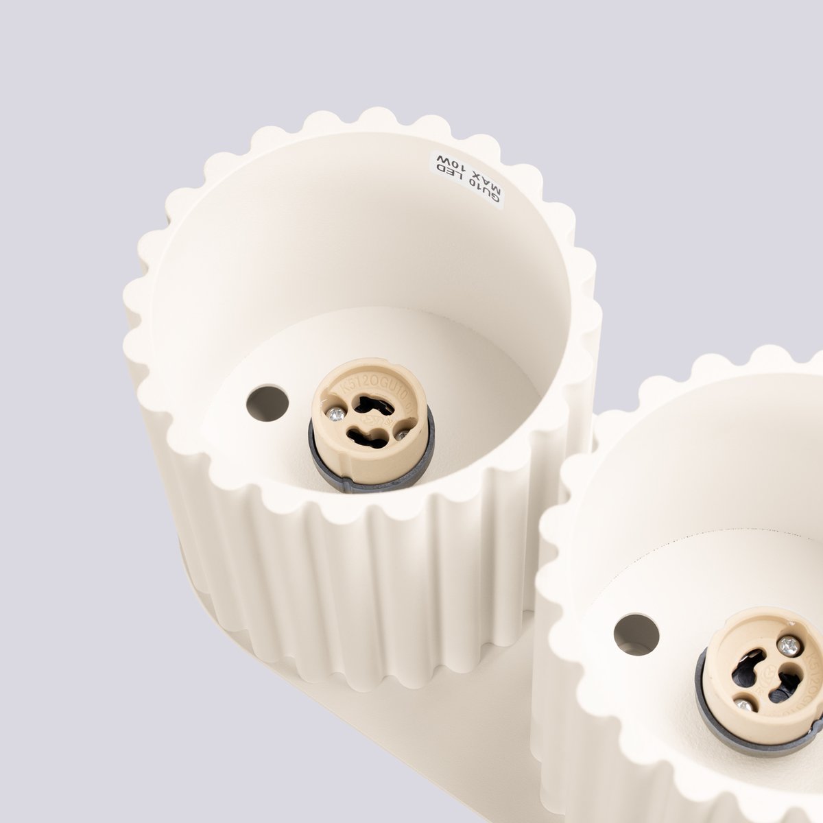 Plafonnier Aluminium Beige GU10 2 Aura beige, EDEN
