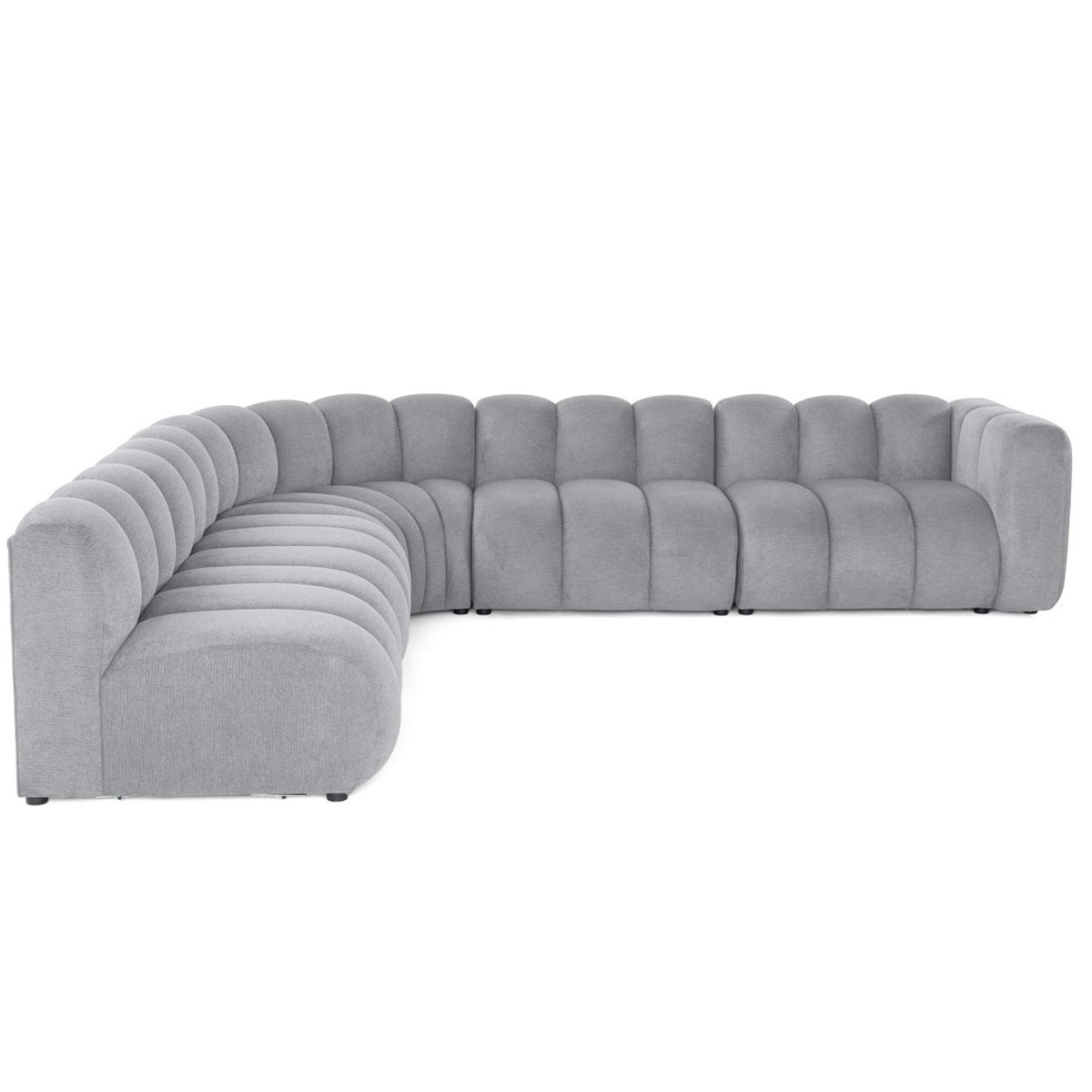 Canapé d'Angle gauche 5 places - DEBBIE gris, BEST MOBILIER