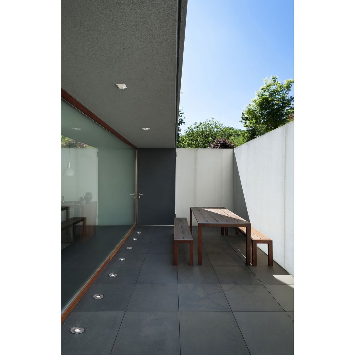 Spot d'extérieur rond en inox gris, GLOBO LIGHTING