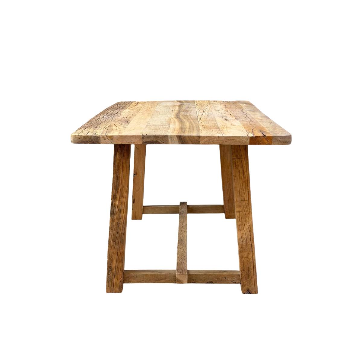 Table à manger en bois recyclé EURYDICE bois clair, MADE IN MEUBLES 