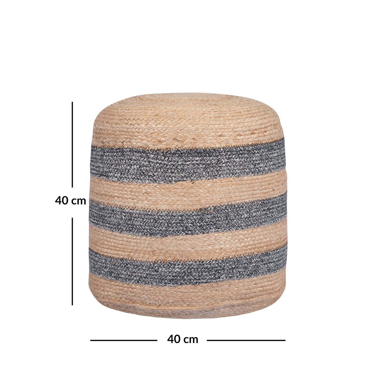 Pouf, jute naturelle, TOVE marron, NORDLYS