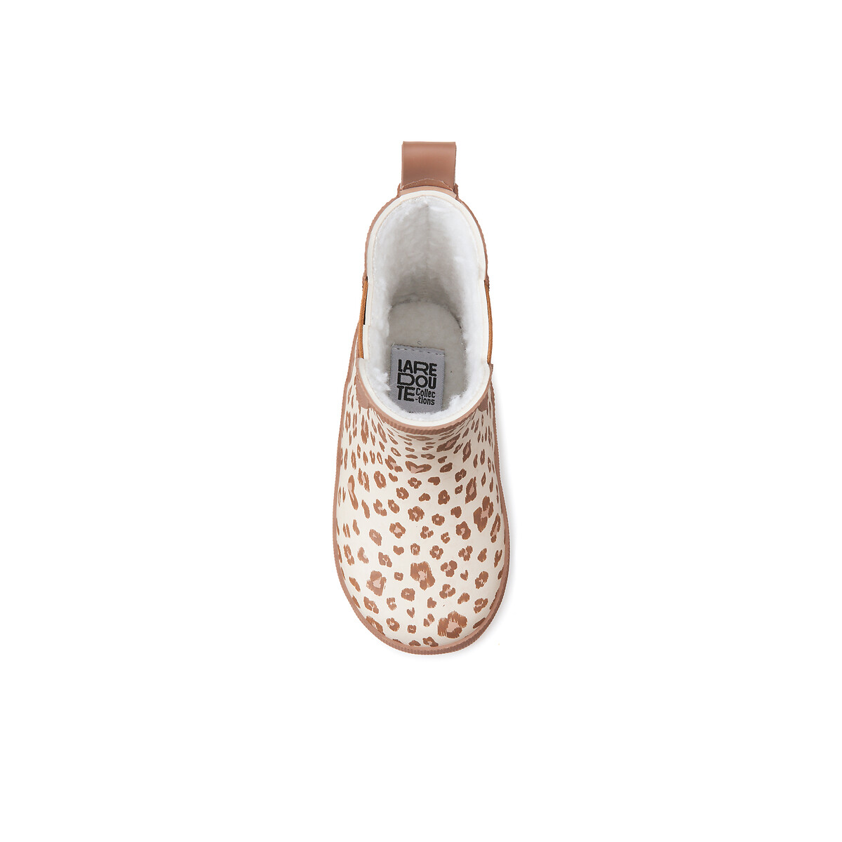 Bottes de pluie élastiquées, motif léopard beige/taupe, LA REDOUTE COLLECTIONS