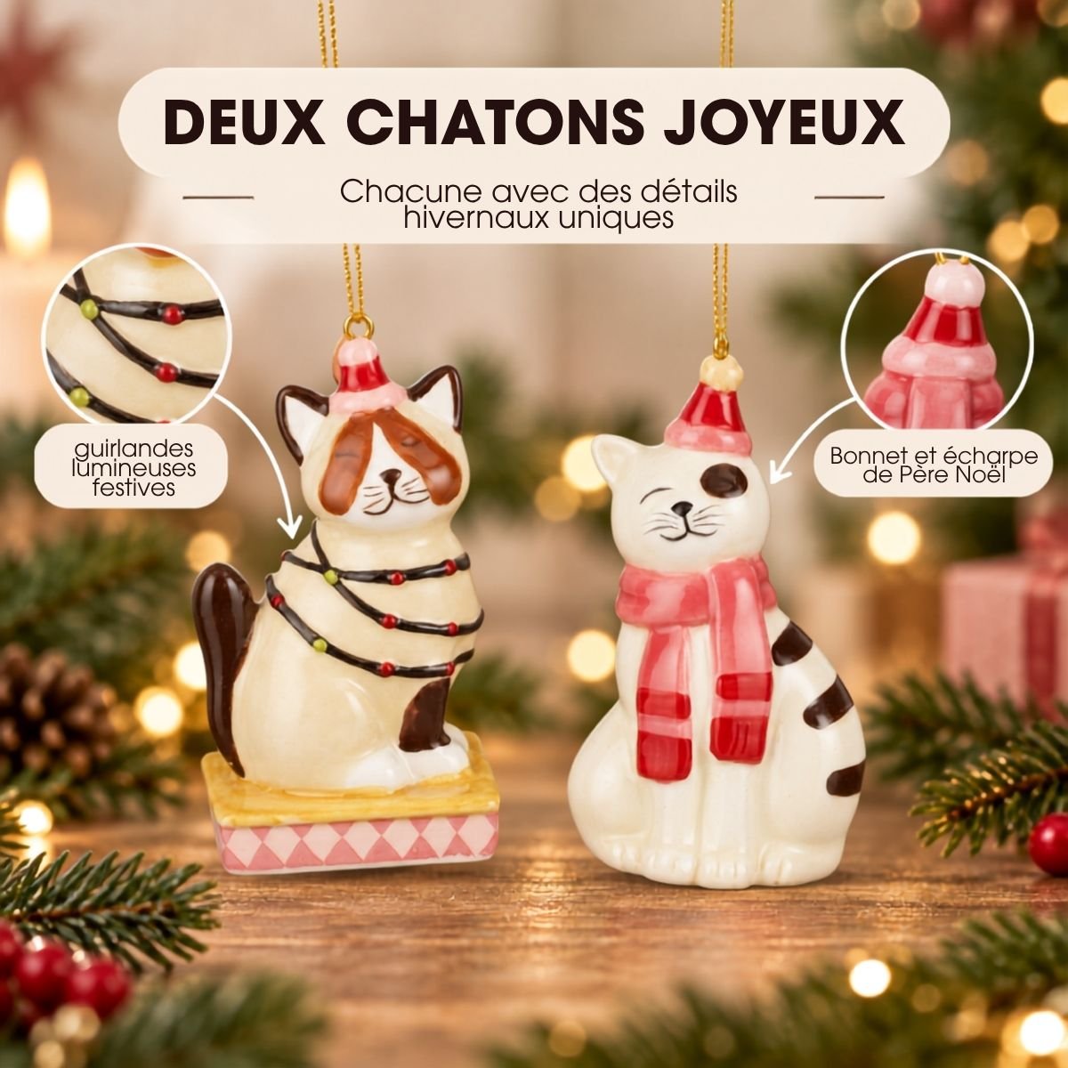 Boule de Noël brun, MICA DECORATIONS