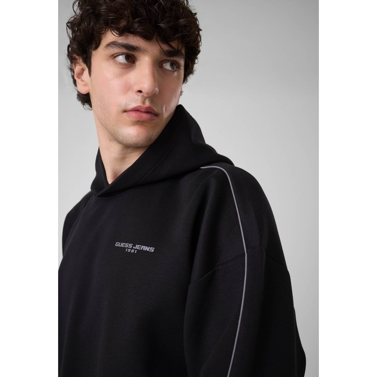 Sweat-Shirt En Mélange De Viscose noir, GUESS