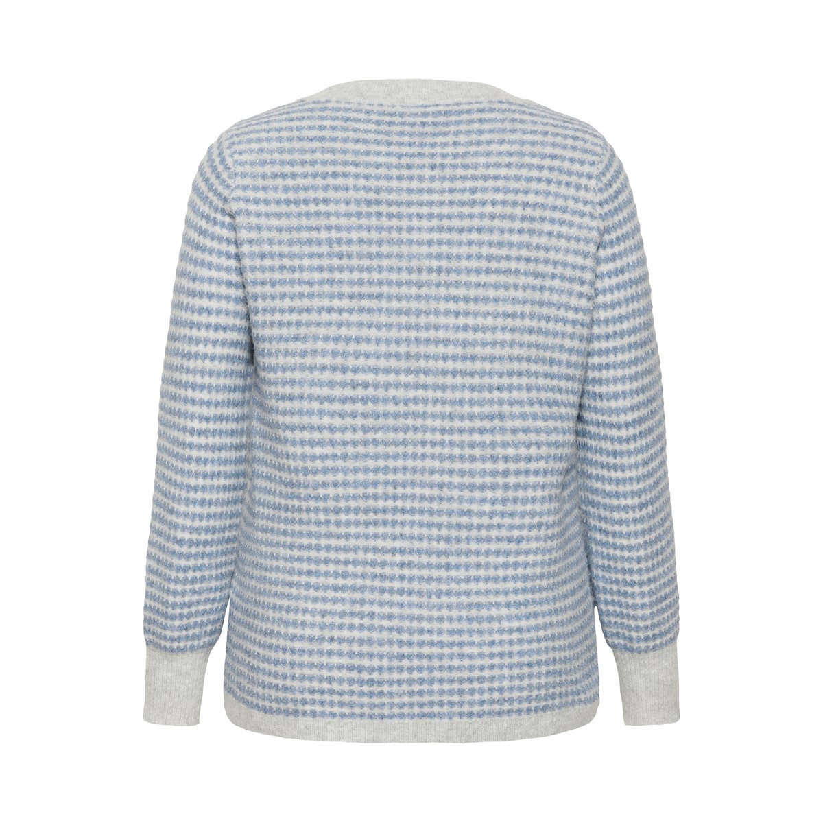 Pullover tricoté gris bleu light grey m./windward structure, KAFFE CURVE