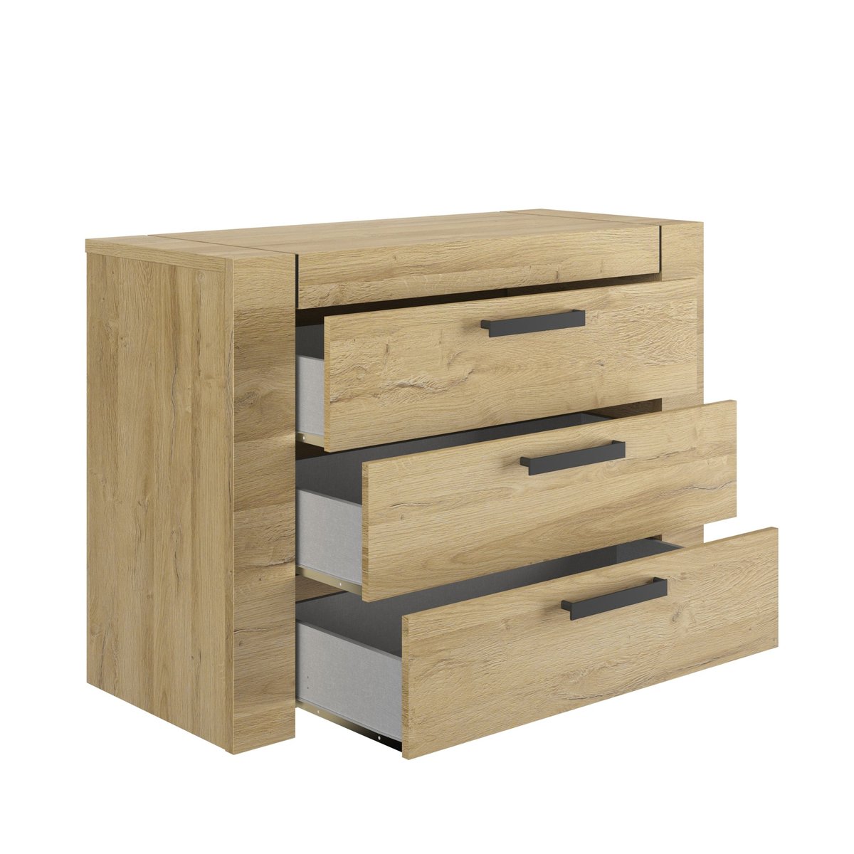 Commode 3 tiroirs SOFIA beige, GAMI