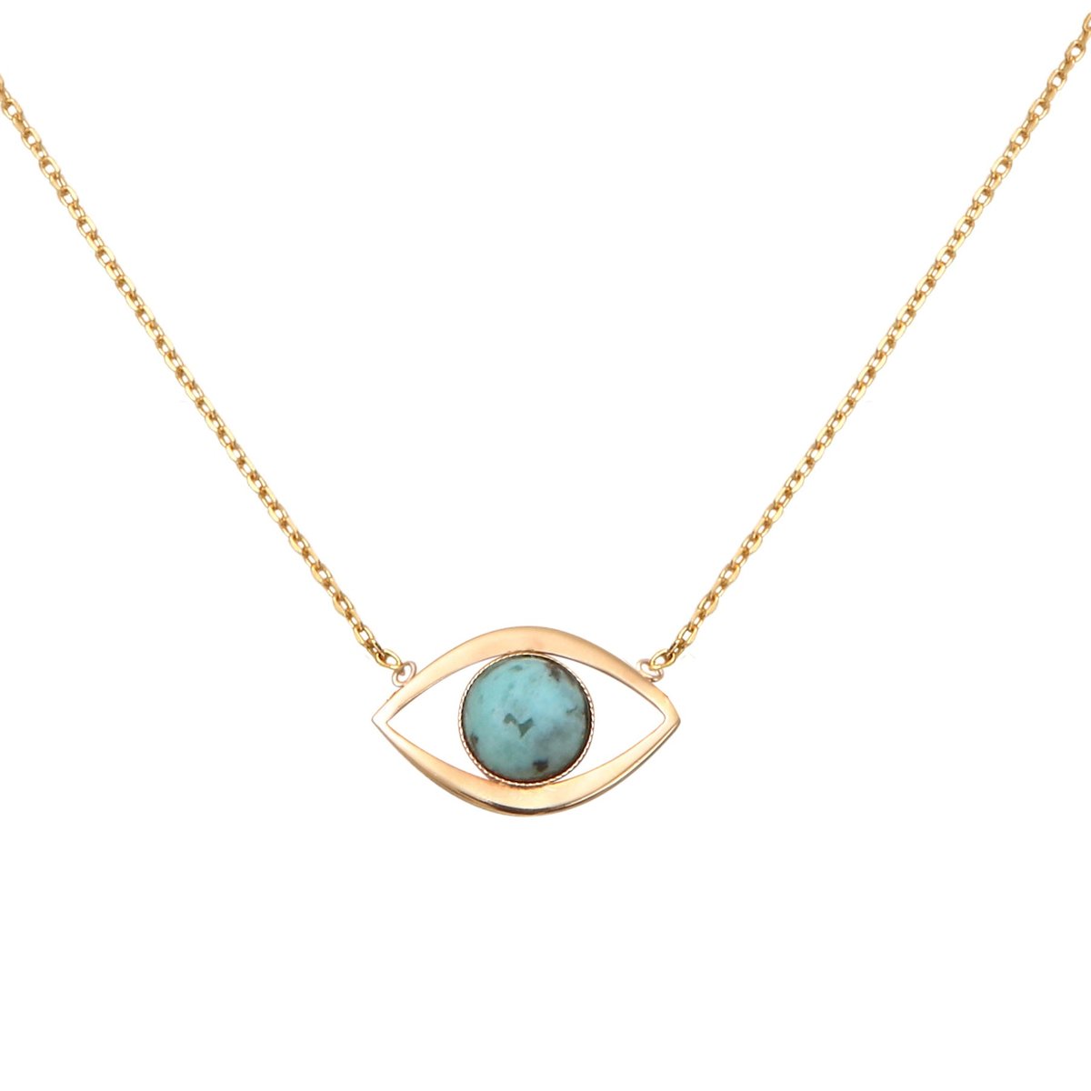 Collier eros grand modele jaspe africain bleu, CAROLINE NAJMAN