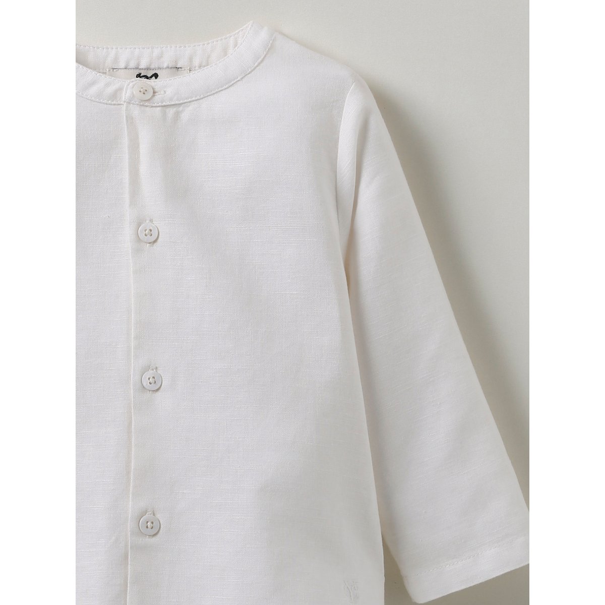 Chemise en lin et coton blanc doux, CYRILLUS