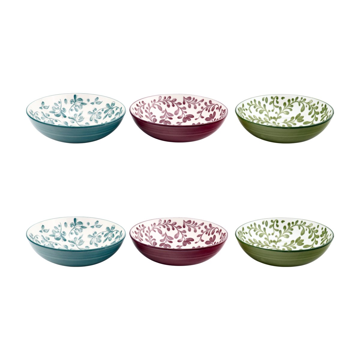 Lot de 6 assiettes creuses, TRATTORIA multicolore, ARTIME