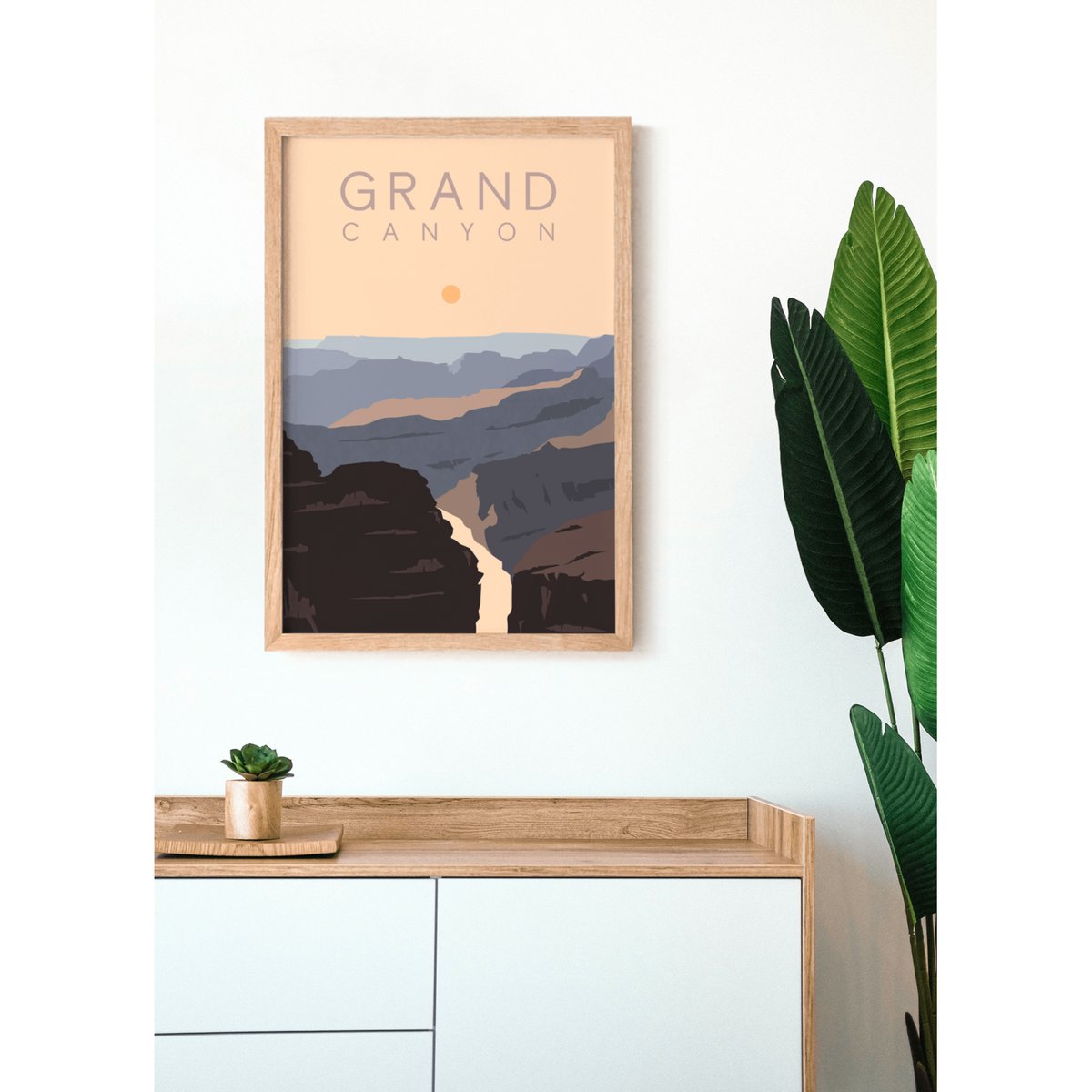 Poster Grand Canyon blanc, L'AFFICHERIE