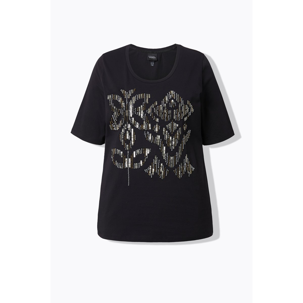 T-shirt à paillettes noir, ULLA POPKEN
