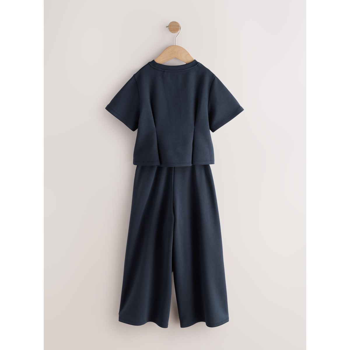 Ensemble pantalon large plissé bleu marine, NEXT