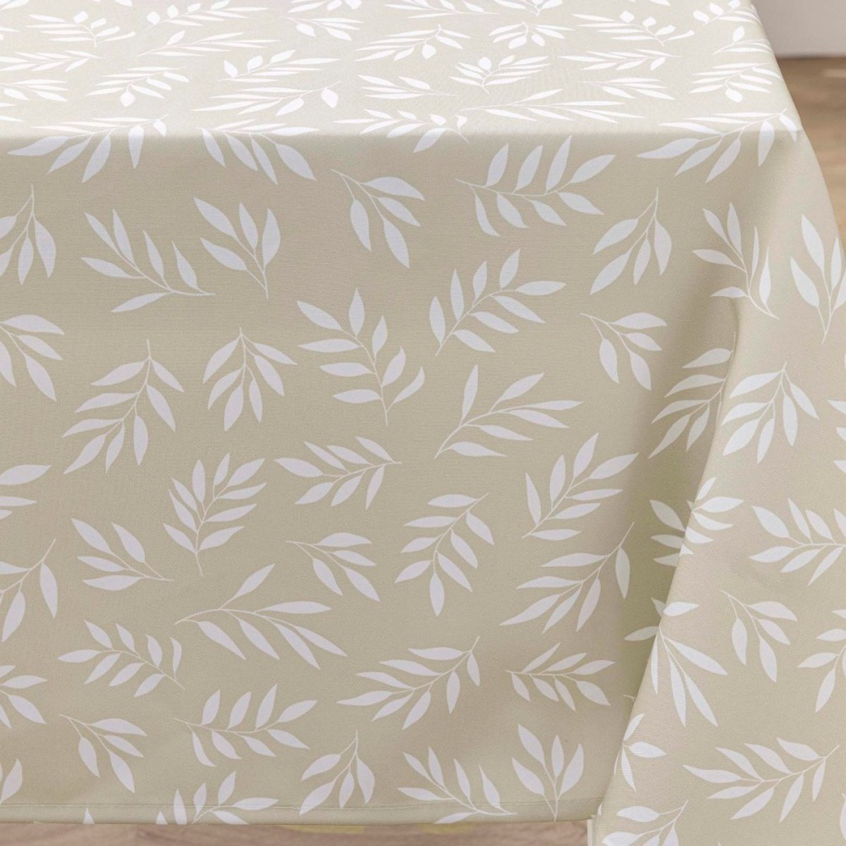 Nappe rectangulaire 145x240 antitache MILOVA naturel beige, DECORATIE