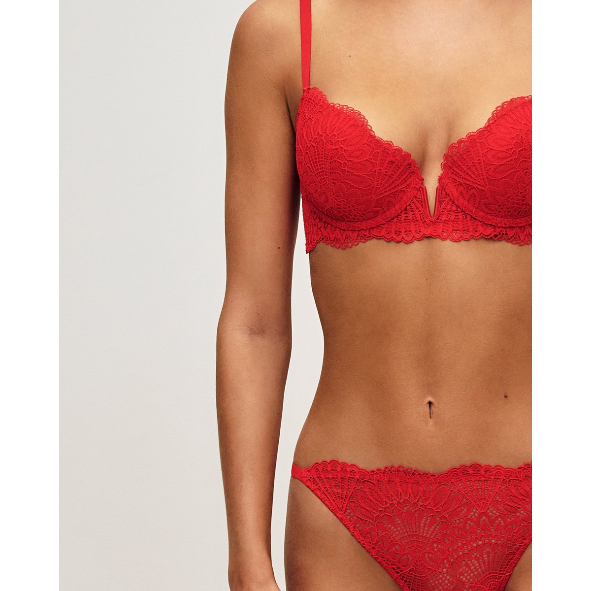Soutien-gorge ampliforme en dentelle florale HEARTGIRLIZ rouge, UNDIZ
