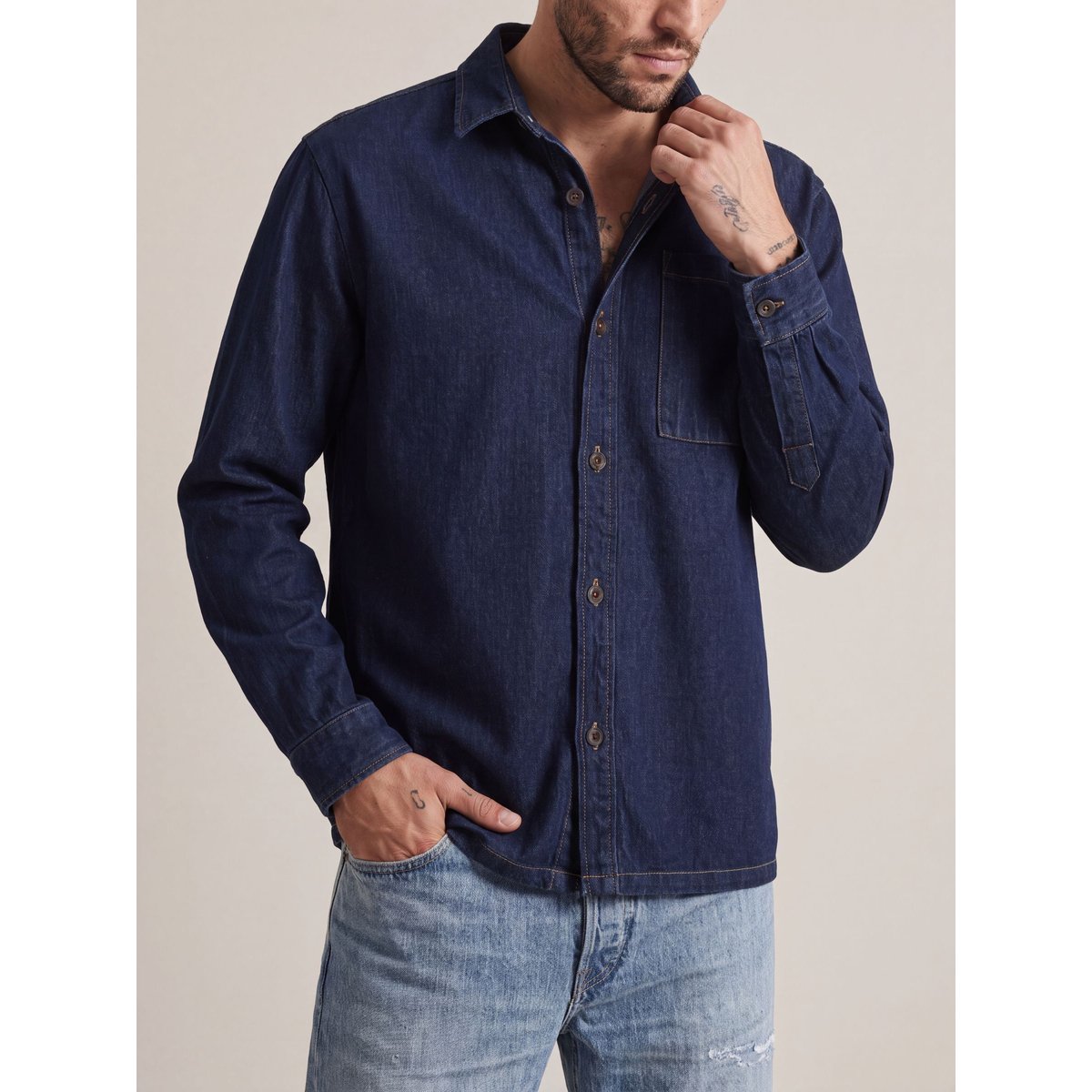 Surchemise dark denim, JACK & JONES
