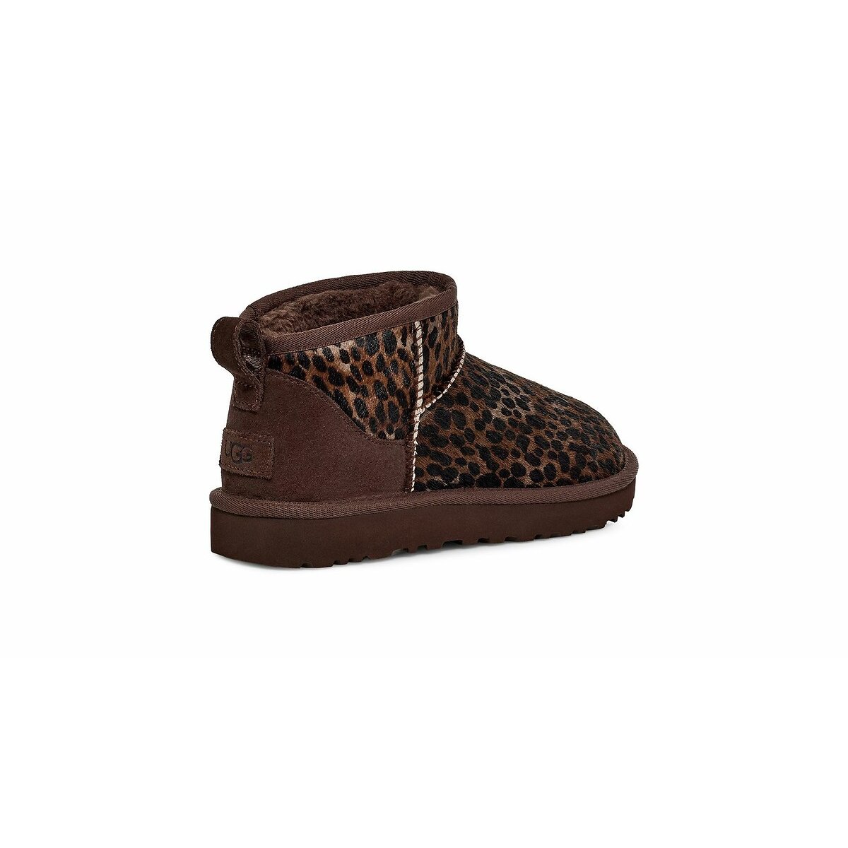 Boots cuir Classic Ultra Mini Caspian imprimé marron, UGG