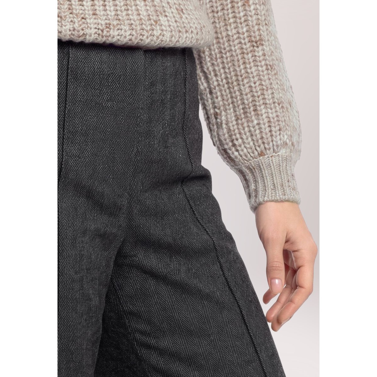 Pantalon à enfiler à nervures noir/gris, CARTOON