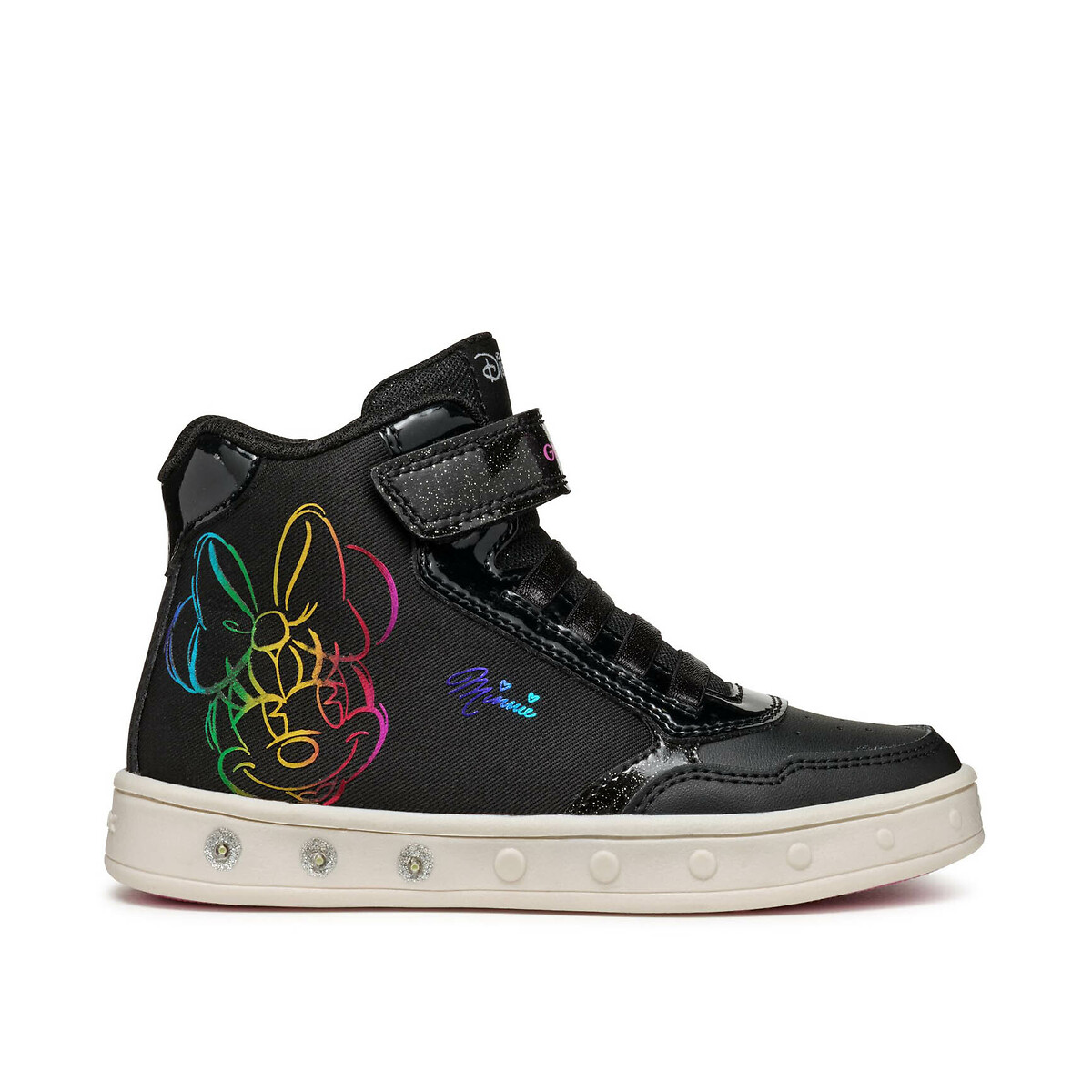 Kids' Skylin x Mini LED High Top Trainers black, GEOX