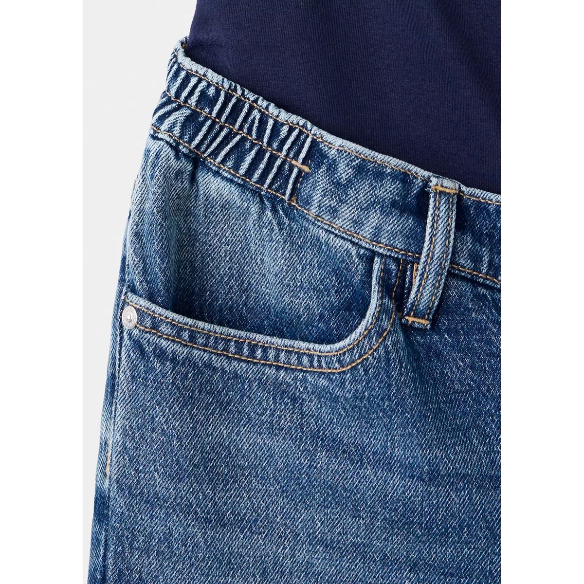 Jean de grossesse droit bleu foncé, MANGO