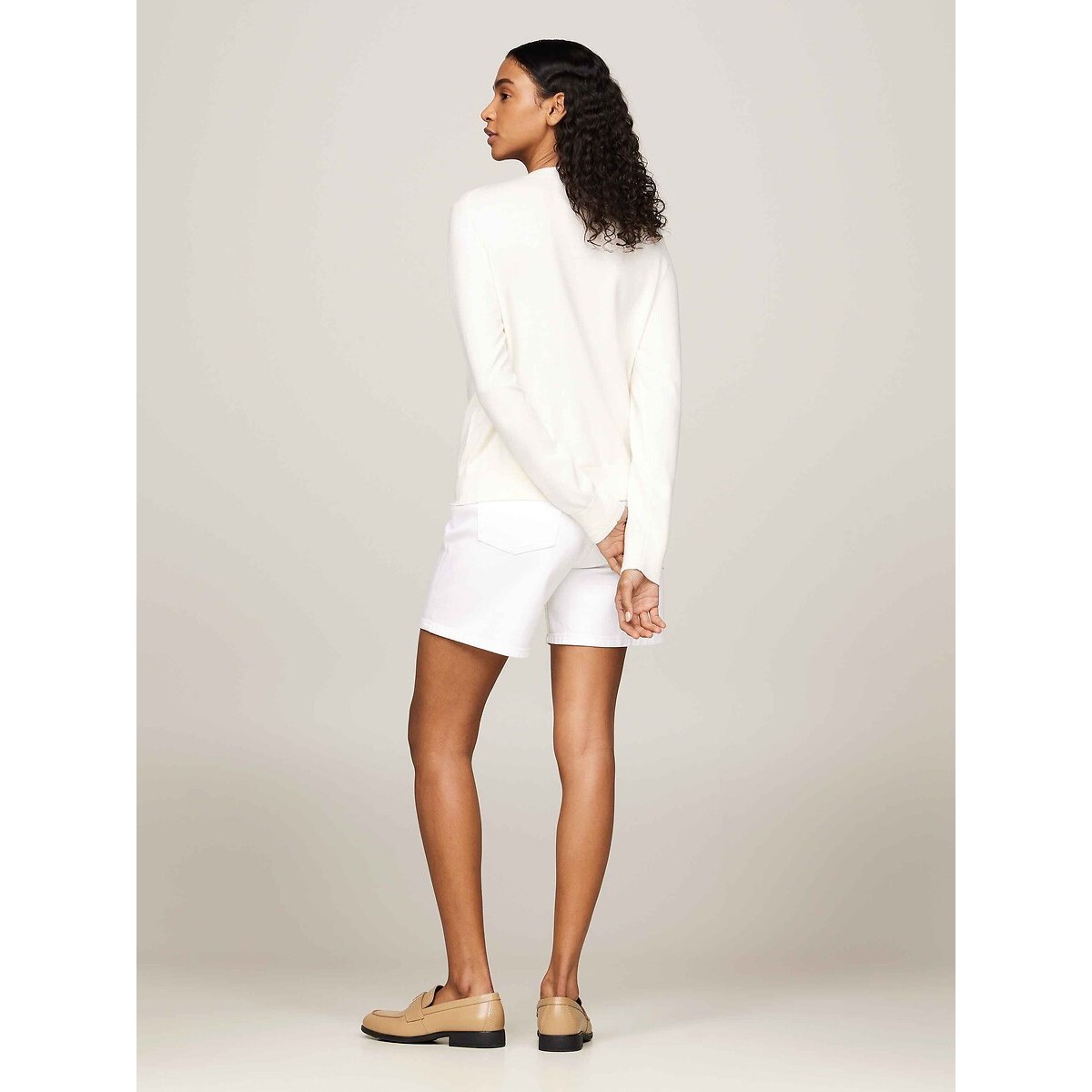 Cardigan col rond  ivoire, TOMMY HILFIGER