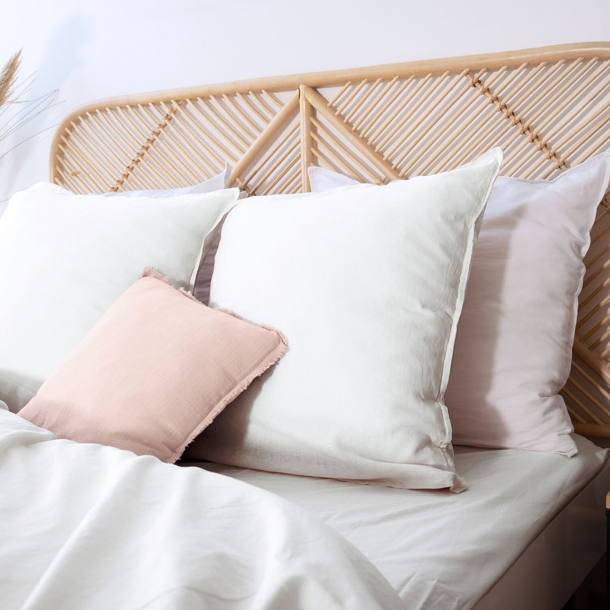 Drap housse bonnet:25 coton lavé uni, MENO blanc, C DESIGN HOME TEXTILE