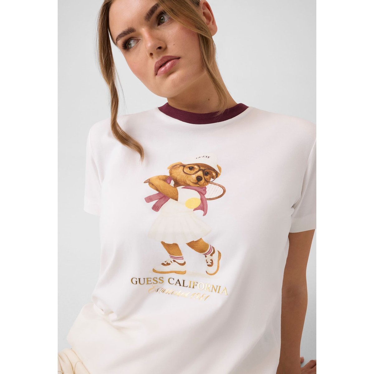 T-Shirt Imprimé blanc, GUESS