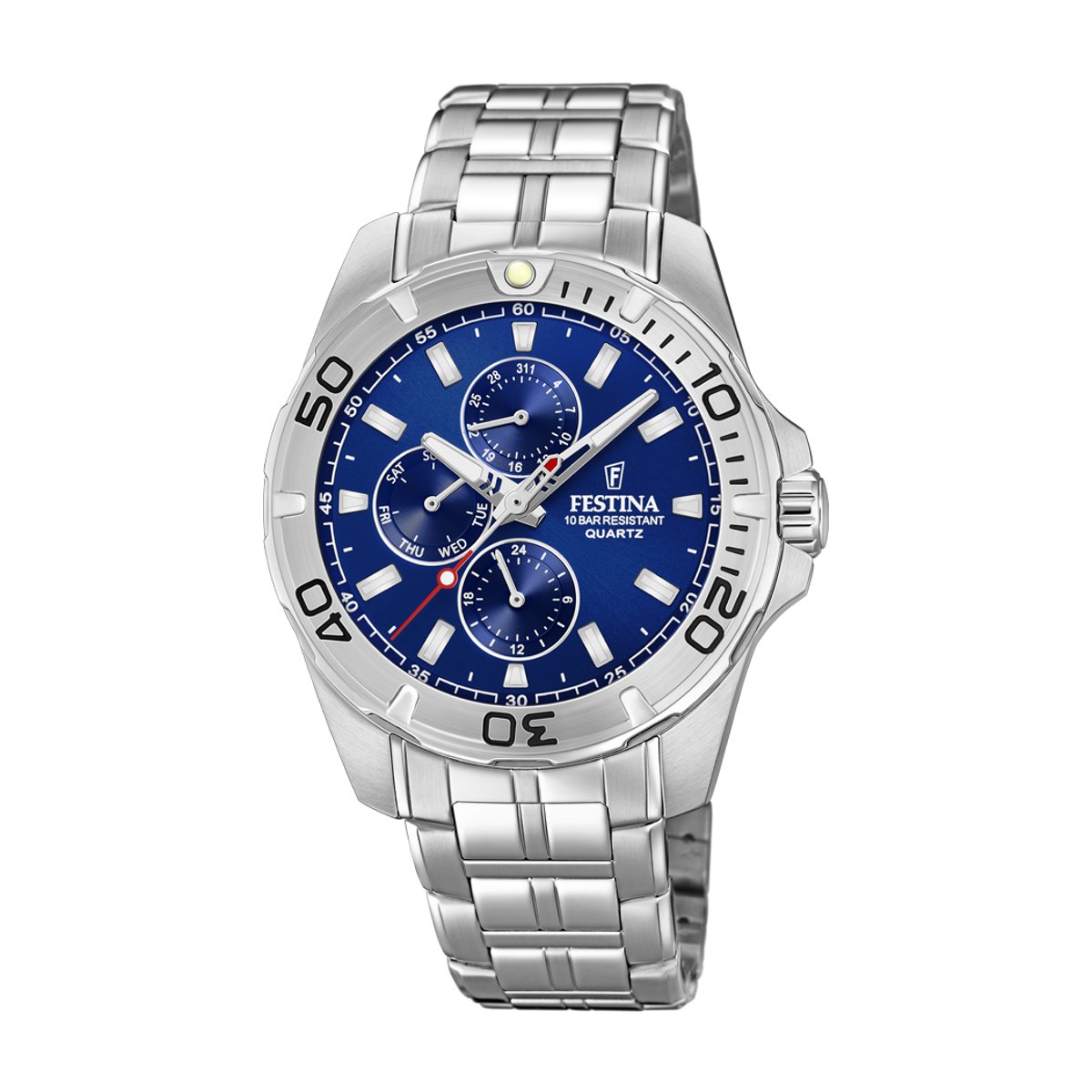 Montre Analogique MULTIFONCTIONS argenté bleu argenté, FESTINA