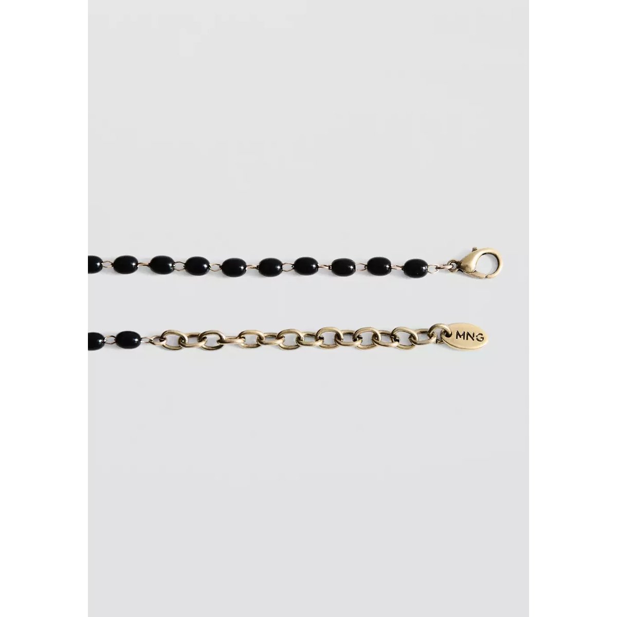 Collier pendentifs perles noir, MANGO