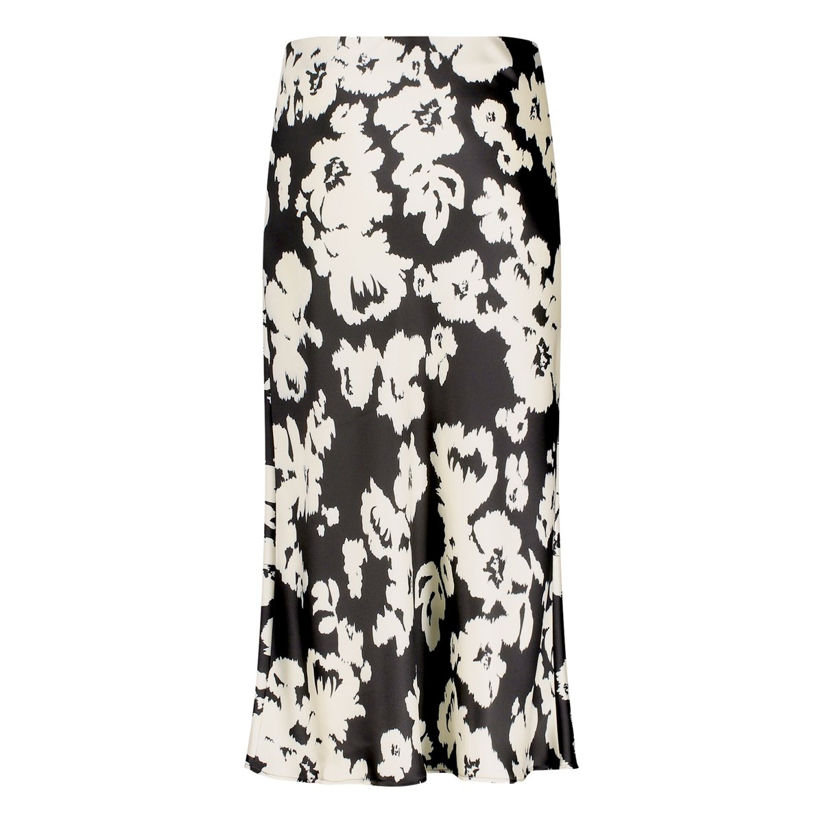 Jupe en satin à motifs noir/blanc, BETTY BARCLAY