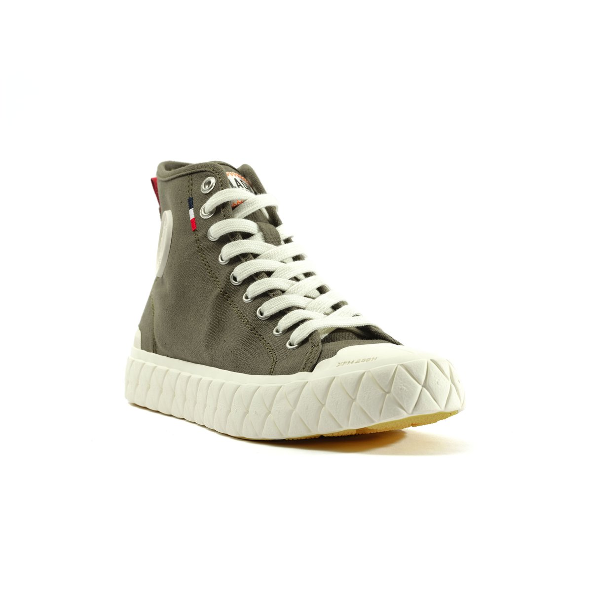 Baskets montantes en toile PALLA ACE CVS MID olive night, PALLADIUM