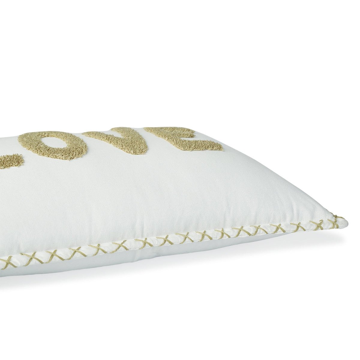 Housse de coussin toile de coton XLOVE sable, FEBRONIE