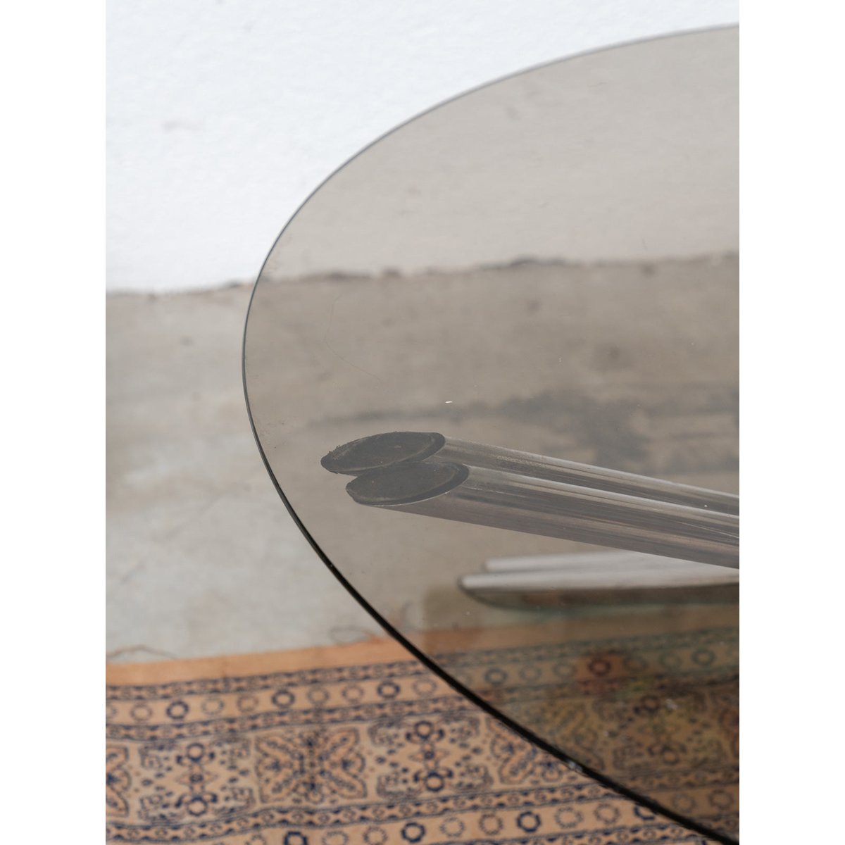 Table basse en verre fumé Donna N°978 - Bon état fumé, DEBONGOUT