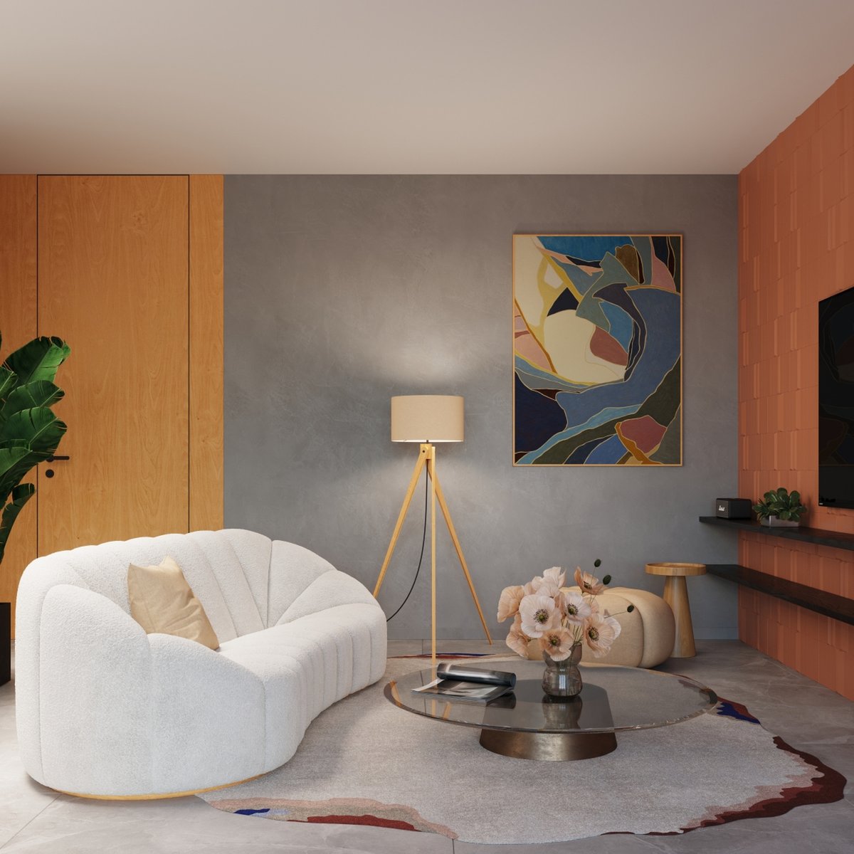 Lampadaire Tissu Taupe E27 1 Natt taupe, EDEN