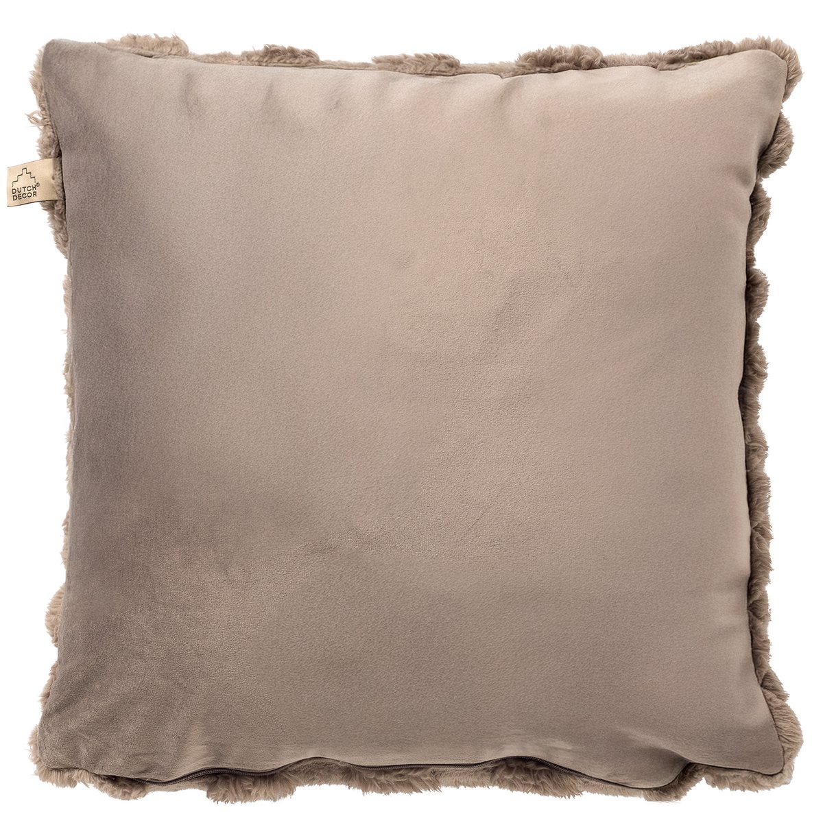 Housse de coussin Viva taupe, DUTCH DECOR