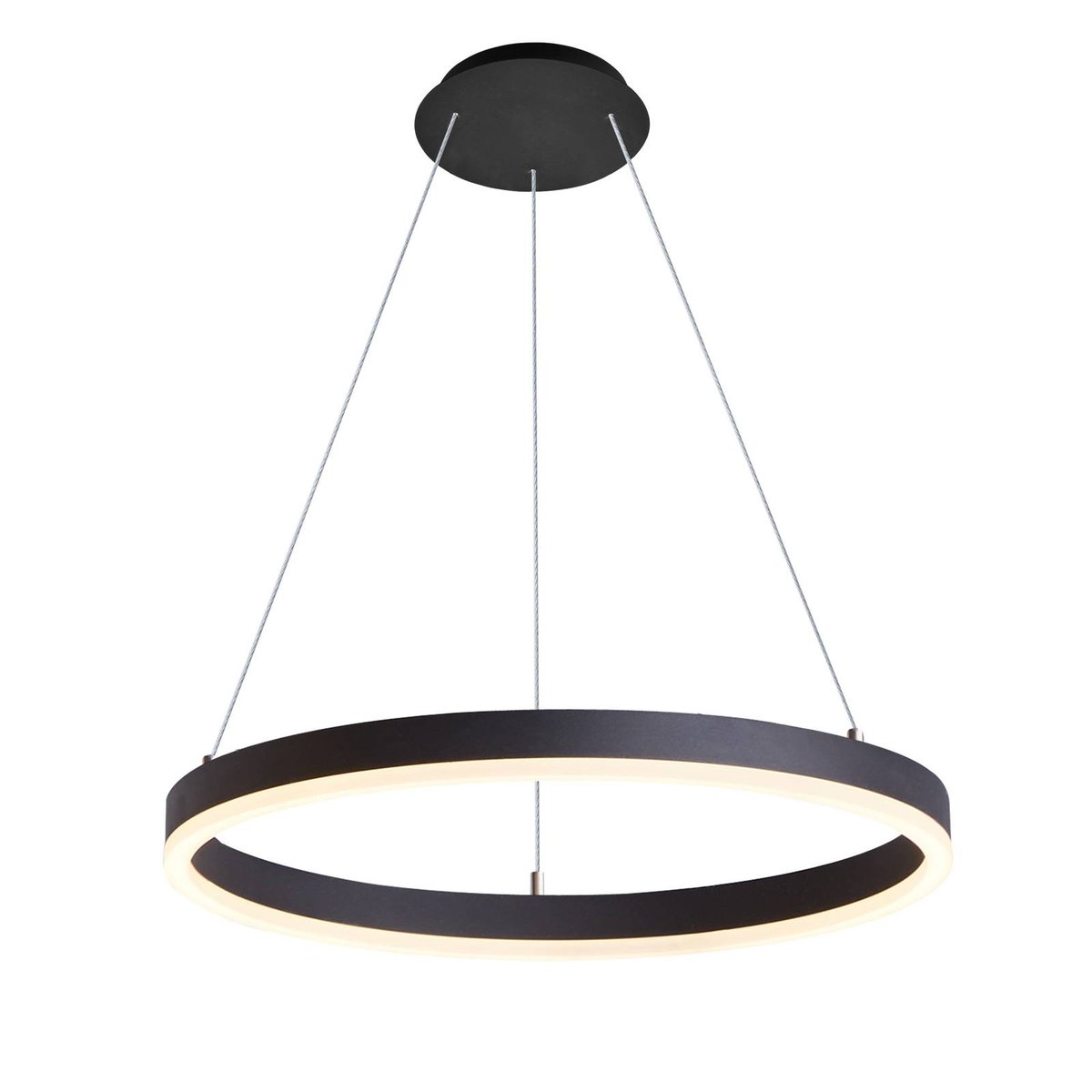 Suspension en métal moderneLED, Albiona noir, blanc, ARCCHIO