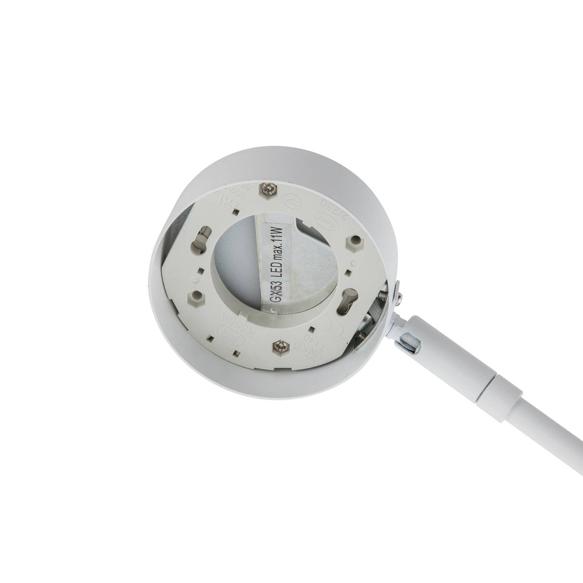 Lampe à poser en métal moderne, Jyla blanc mat, LINDBY