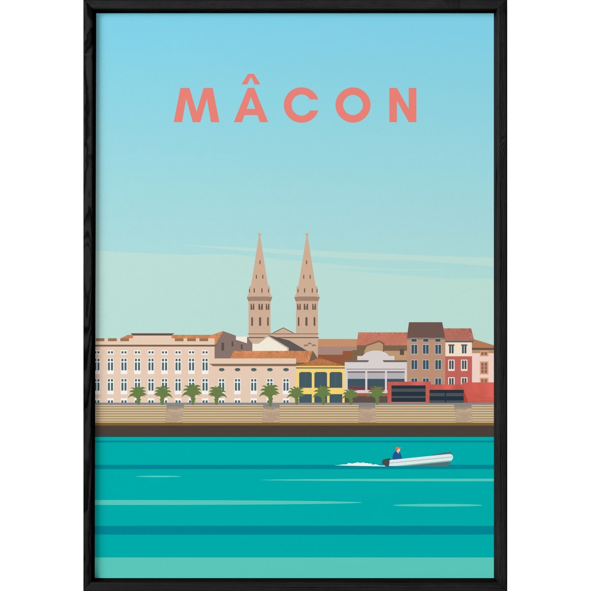 Affiche ville Mâcon blanc, L'AFFICHERIE