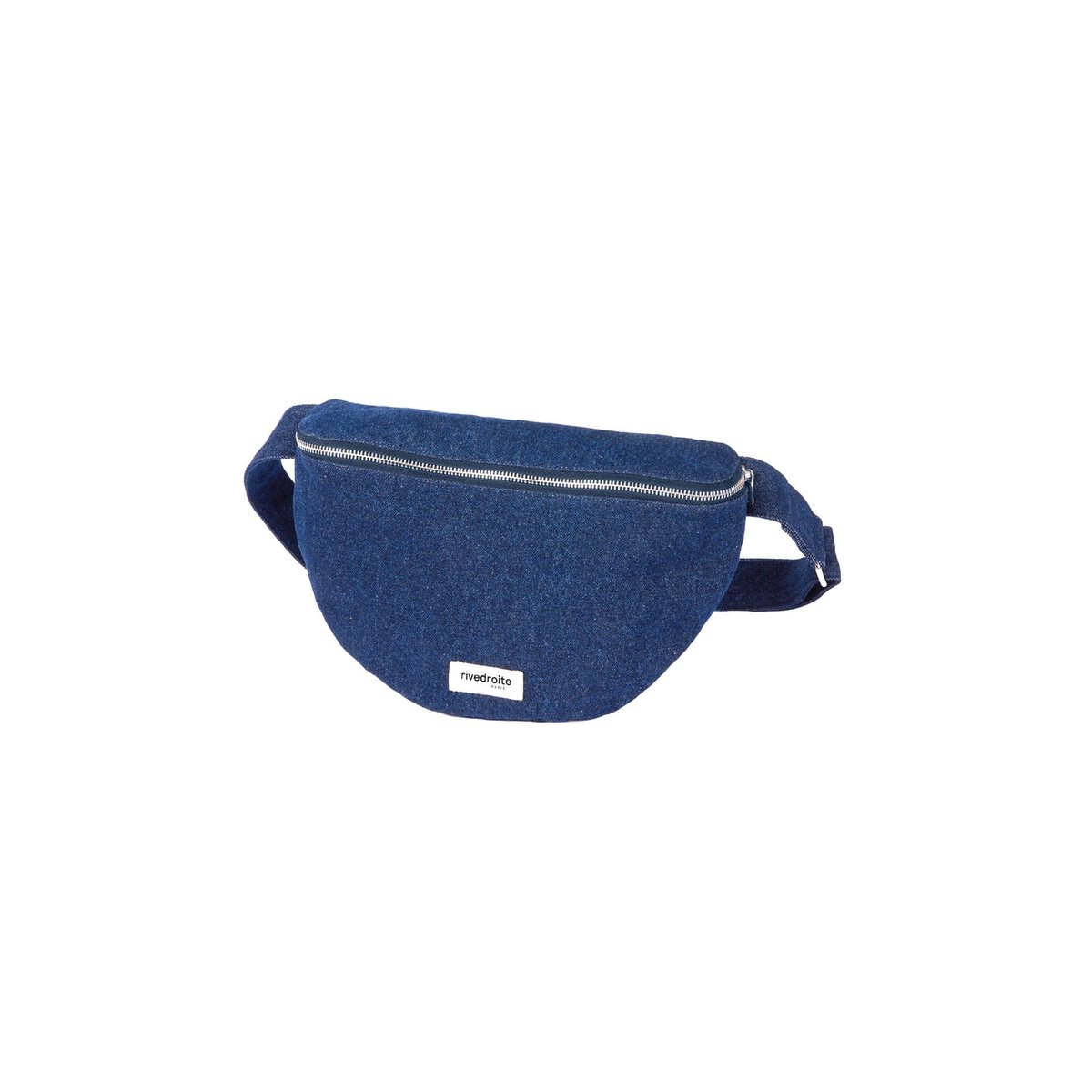 Sac banane denim zippé CUSTINE XL denim brut, RIVEDROITE
