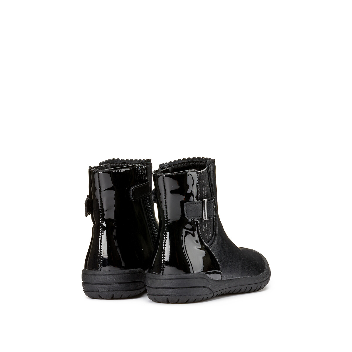 Bottines zippées élastique pailleté noir, LA REDOUTE COLLECTIONS