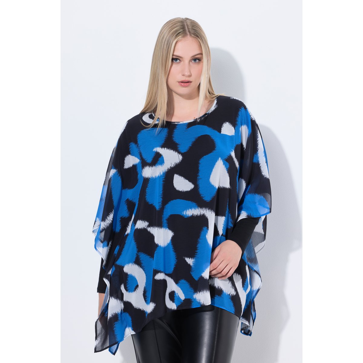 Tunique oversize avec effet de superposition bleu roi, ULLA POPKEN