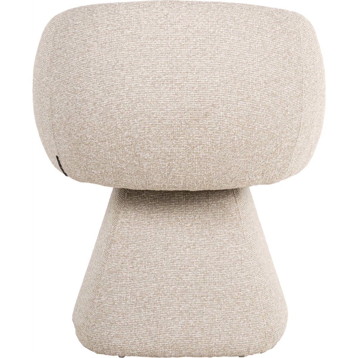 Chaise de salle à manger pivotante en polyester biscotti beige clair texturé, RECOLLECTION
