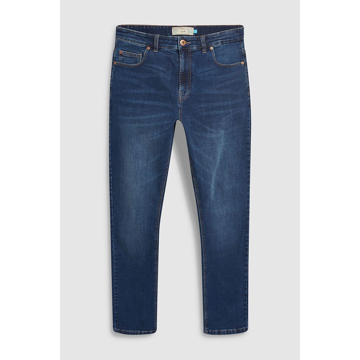 Jean Stretch Coupe Slim bleu moyen, NEXT