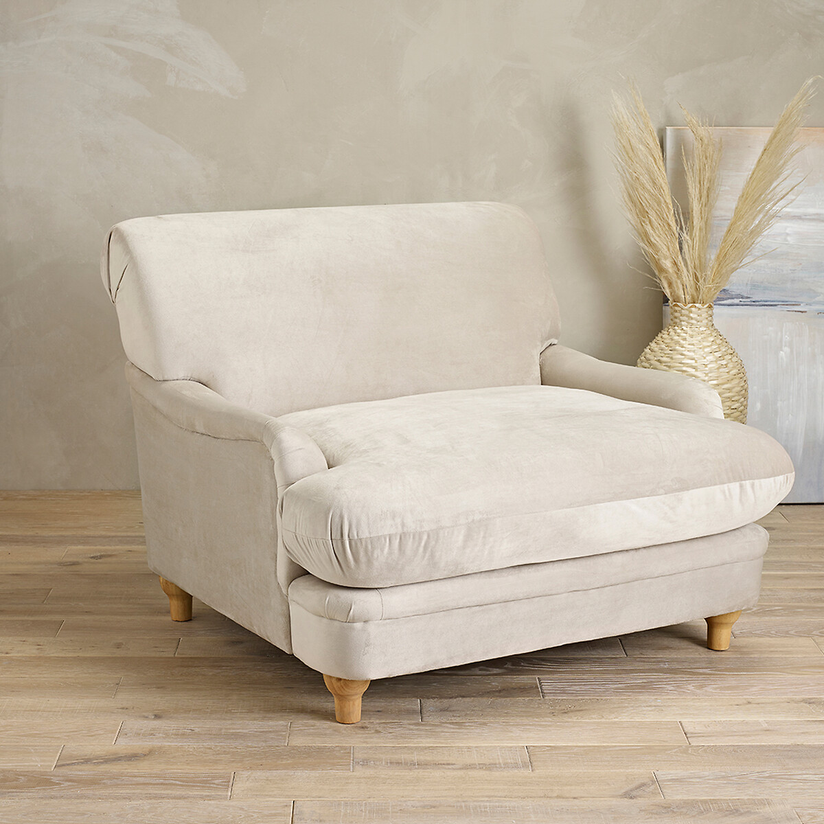 Soft Velvet Armchair beige, SO'HOME