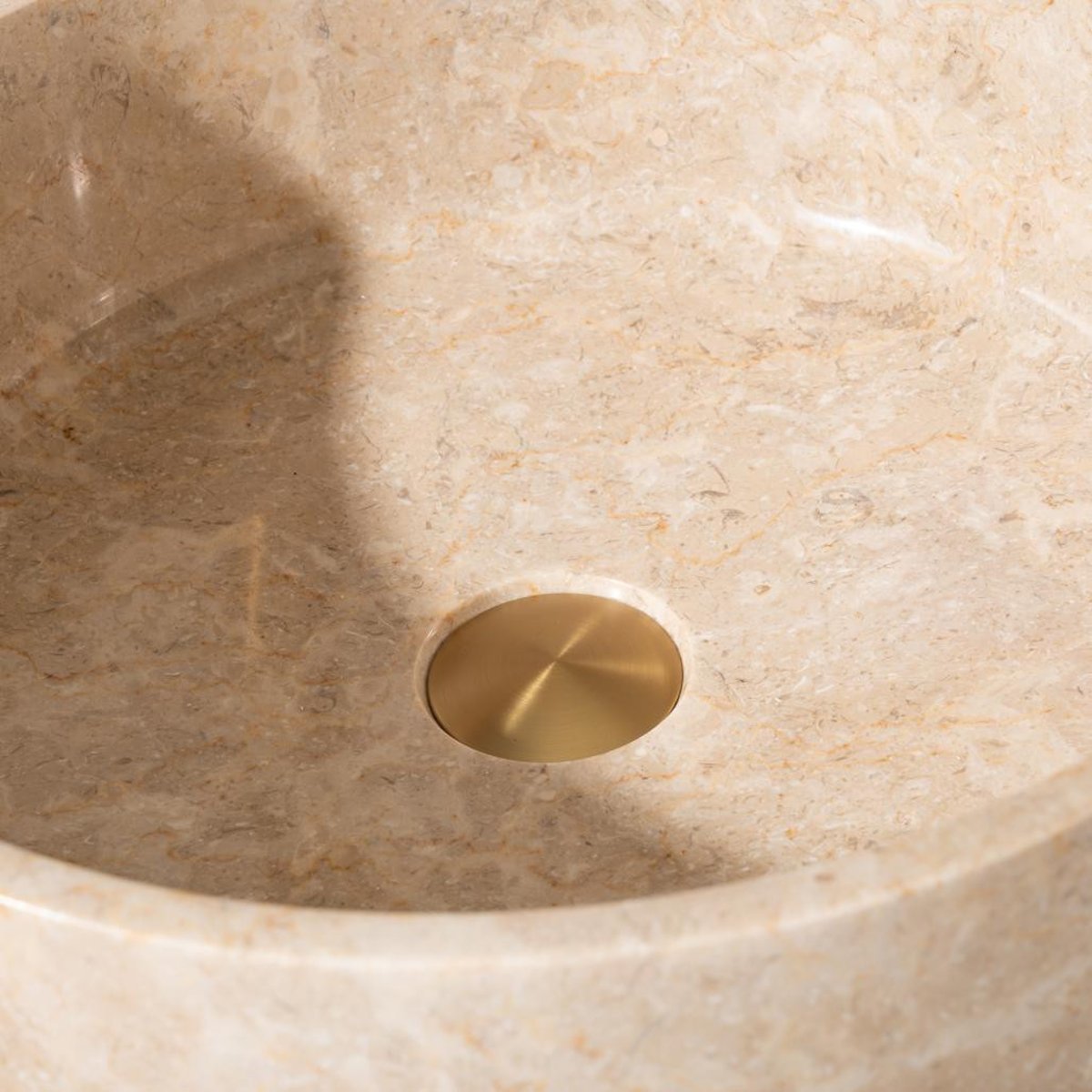 Vasque en marbre ronde 40 cm ULYSSE crème, WANDA COLLECTION