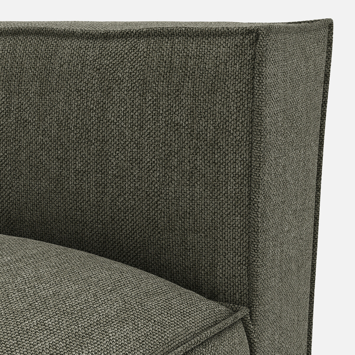 Elément récamière gauche pour canapé modulable, en tissu texturé, SEVEN vert, LA REDOUTE INTERIEURS