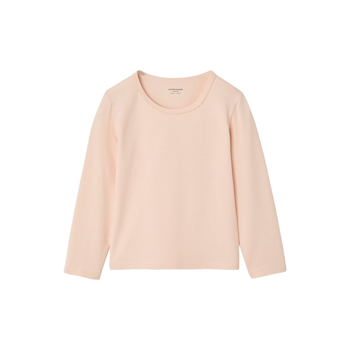Lot de 3 t-shirts manches longues vieux rose, VERTBAUDET