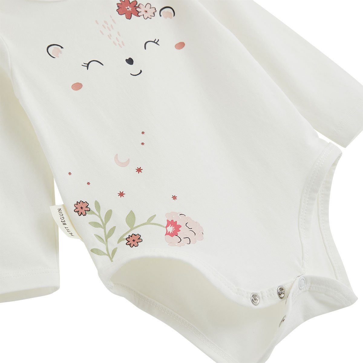Lot de 2 bodies bébé manches longues Harmony ecru, PETIT BEGUIN