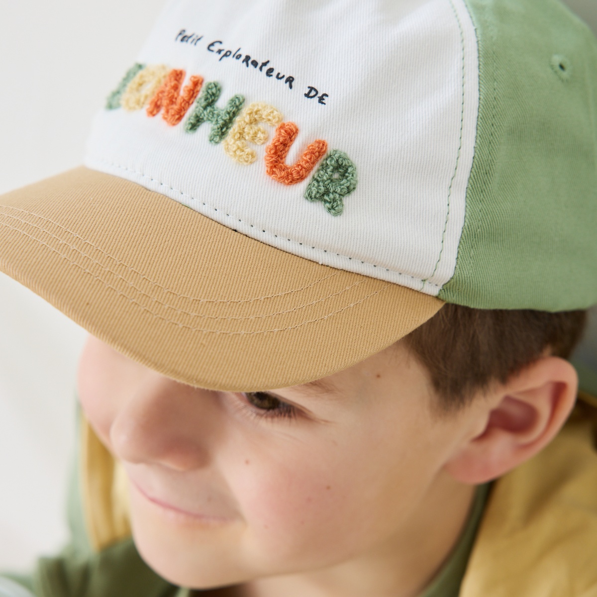Casquette enfant Gabin vert, PETIT BEGUIN