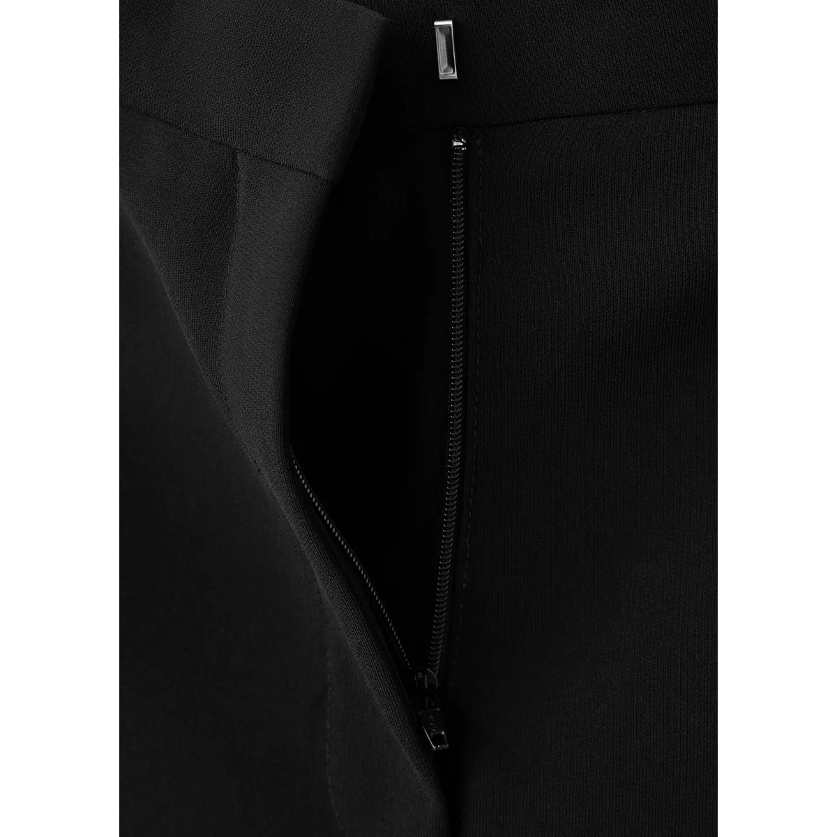 Pantalon flare coutures noir, MANGO