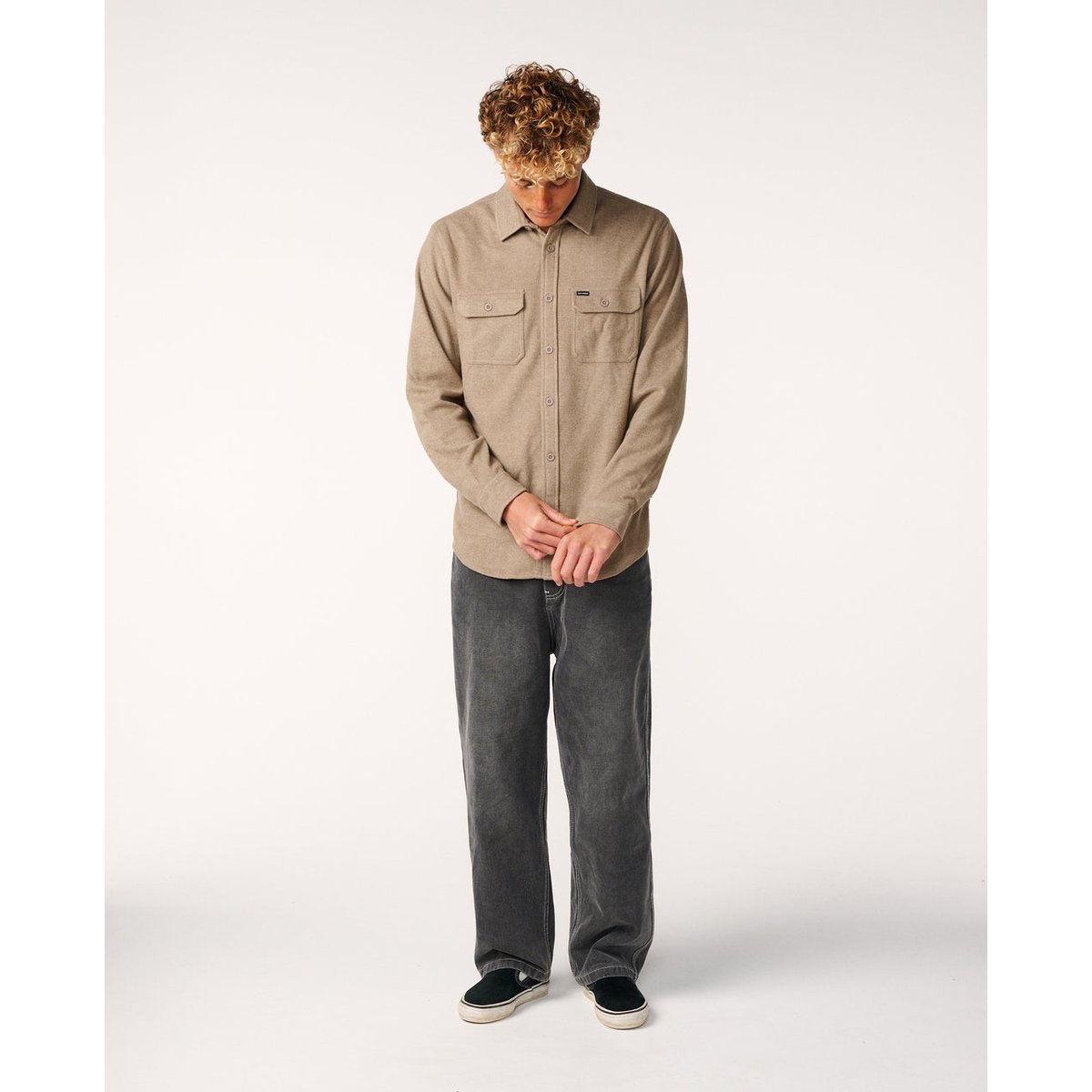 Grid Long Sleeve Shirt walnut, RIP CURL